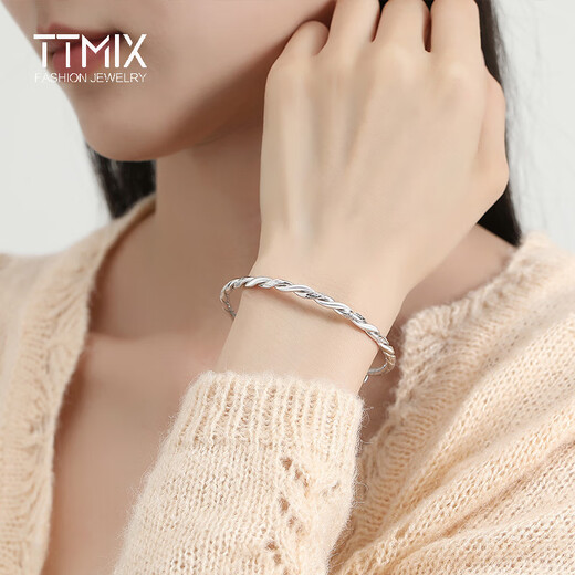 TTMIX women's platinum bracelet pt950 platinum bracelet twist bracelet adjustable 20.04g