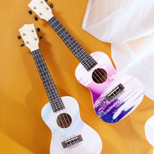 Hochwertige Ukulele-Anfänger, Studenten, Erwachsene, Frauen und Internet-Prominente können kleine Gitarren 23-Zoll-Graffiti Blue Standard Version spielen