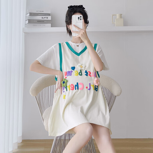 Yiou vestido de mujer embarazada verano nuevo estilo estilo de moda falsas dos piezas sueltas