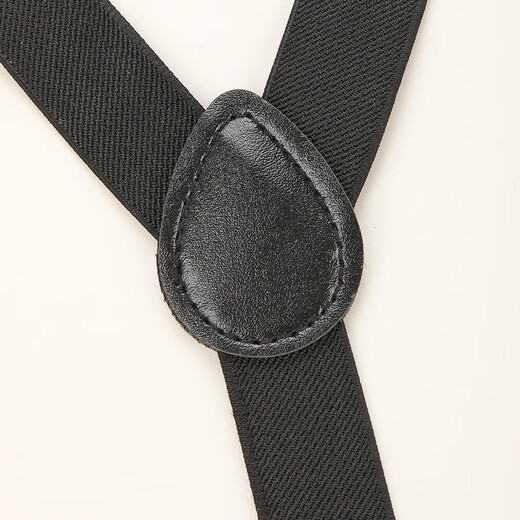 Lugeli Men's Suspender Clip Adult Pants Suspenders Suspenders Suit Shirt Suspenders Men's and Women's Fat Elastic Shoulder Strap Suspender Clip [Black]