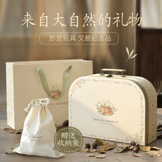 Shining Moment Shining Moment Newborn Meeting Gift Practical Baby Gift 100 Days Gift Box Baby Male and Female Toy Set Full Moon Log Toy Gift Box Set-Jingdong Shipping Same Day and Next Day Fast Delivery One Size Suitable for 0-3 Years Old