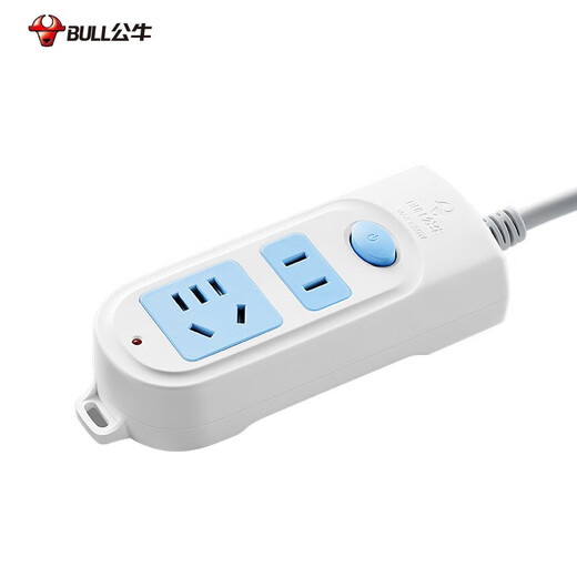 Bull can be wound around the wall socket plug row student dormitory special inspection plug multi-hole with fixator panel multi-functional office home plug-in drag strip total control 1.8 meters 2 sockets (GN-612)
