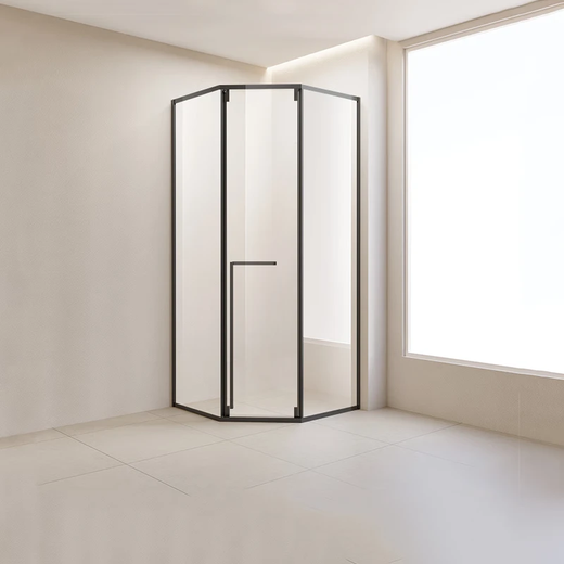 Xinhai Jialan (SHKL) diamond sliding door shower room stainless steel shower partition bathroom partition wet and dry separation bath screen shower room 2E [customized SKU] black 699 yuan/square meter
