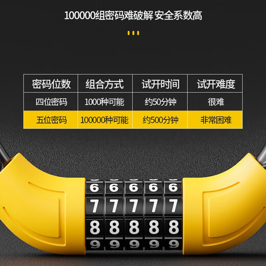 Phoenix (Phoenix) bicycle lock, anti-theft lock, password lock, electric bicycle, mountain bike, children's bicycle lock, portable ring lock, equipment accessories