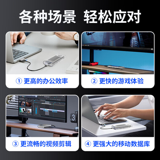 Orric USB4 hard drive enclosure 40Gbps compatible with Thunderbolt 4/3 M.2 NVMe mobile hard drive enclosure suitable for Apple Mac mini notebook SSD solid state expansion TCM2-Silver