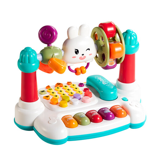 Xinge children's toy phone 1-2 years old infants and early childhood education multi-function simulation landline June 1 Children's Day gift upgraded version [Little Rabbit Telephone] battery set