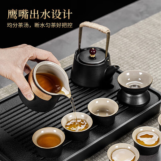 Yuanhe tea set set for home living room complete set of high-end fully automatic water supply integrated tea making table tea tray kettle