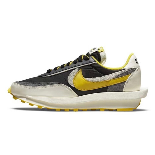 Nike Sacai X Nike LDV Waffel Drei-Parteien-Gelenkschuhe Sport-Laufschuhe graue schwarze gelbe dekonstruierte DJ4877-001 35.5