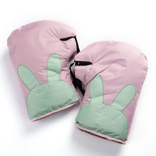 Tiannan Brothers (TNBROTHERS) Bicycle Handlebar Covers Winter Tram Warmth and Rainproof Electric Bicycle Windshield Gloves Cold and Waterproof Gray Rabbit Handlebar Covers Thickened Style