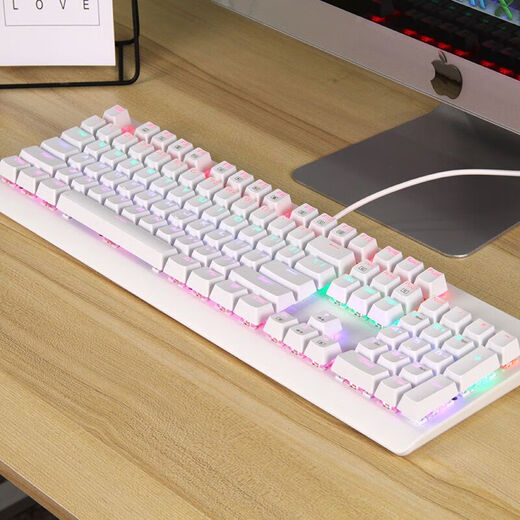 电竞机械键盘青轴茶轴游戏蓝牙手机台式笔记本电脑有线外接 高配K807三模蓝牙【青轴RGB灯效 单键盘