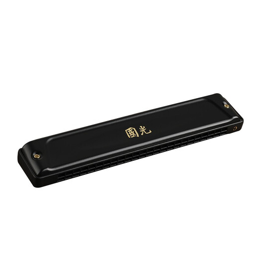 
Guoguang 24-hole polyphonic C-tune playing zodiac harmonica-Chicken (imported gong, blowing instructions) Athens Black