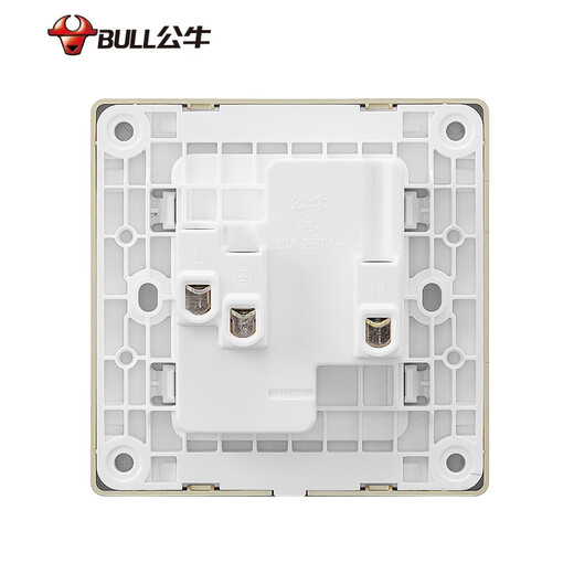 公牛（BULL）墙壁插座 G36系列 10A斜五孔插座 86型面板G36Z223A 金色 暗装