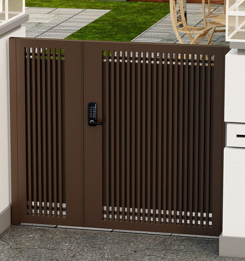 金赋顺不锈钢庭院折叠门别墅铁艺大门小区入户单双开门乡村铝艺栅栏院门 款式1/平方