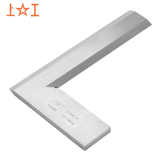 Shanggong knife-edge square ruler woodworking square stainless steel square ruler 90 degree square ruler precision level 0 square ruler 100x63mm EDl010102