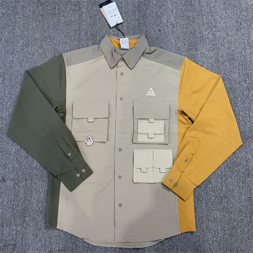 耐克（NIKE）LAB X ACG 男子户外机能多口袋翻领工装衬衫 DN3937-247 DB1014-087 S