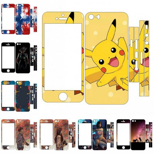 准岸适用苹果5s手机钢化彩膜iPhoneSE后壳贴纸i5来图定制全身卡通贴纸 苹果5/5S/SE钢SF-13799 iphone 其他型号