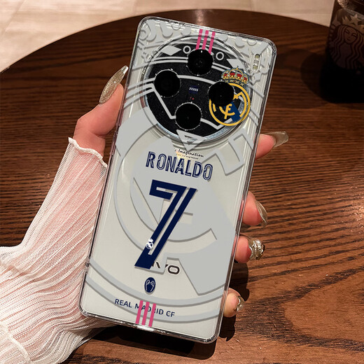 弥静觅适用VIVOX200手机壳皇马C罗幸运七X90S新款透明X100镜头全包x70Pr 透明-皇马C罗幸运七相框TPU9738 vivoY200