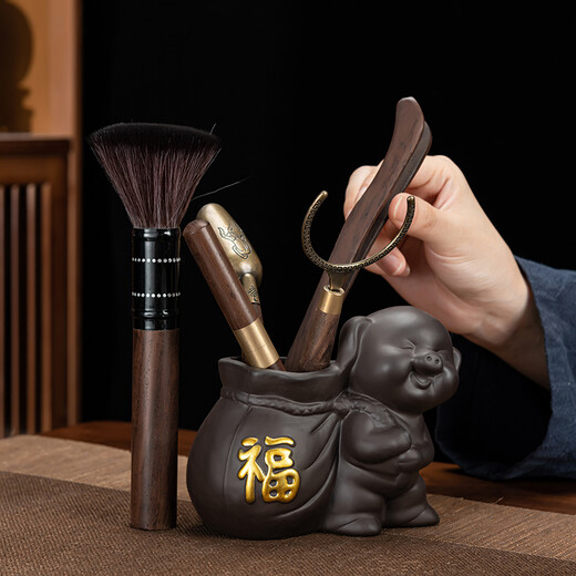 Zhengyang purple clay teapot tea set household complete set of high-end Kung Fu teapot ceramic tea cup business office gift tea tray purple clay dragon teapot willing to give up 8 cups complete set + long huqin black