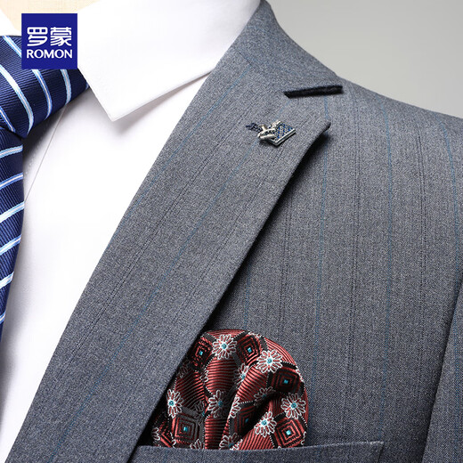 Romon suit men's four seasons slim professional formal suit business groom's suit wedding dress men's clothing