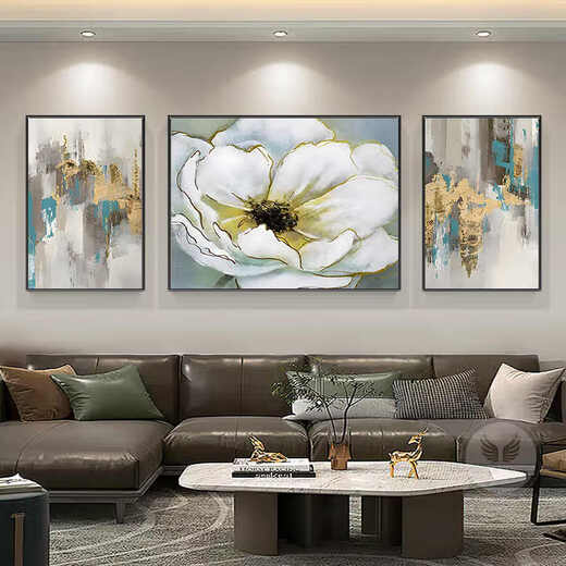 Huaixue Dafen Dorf Ölmalerei Wohnzimmer Dekoration Malerei Leicht Luxus High-End-Malmalerei Modernes einfaches Sofa-Hintergrund Wandmalerei Wandmalerei JD16755 Links und links
