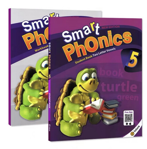 Smart Phonics 12345级 课本+练习册套装短期零基础 入门自然拼读进口教材少儿英语教师用书 APP 1级 学生书+练习册