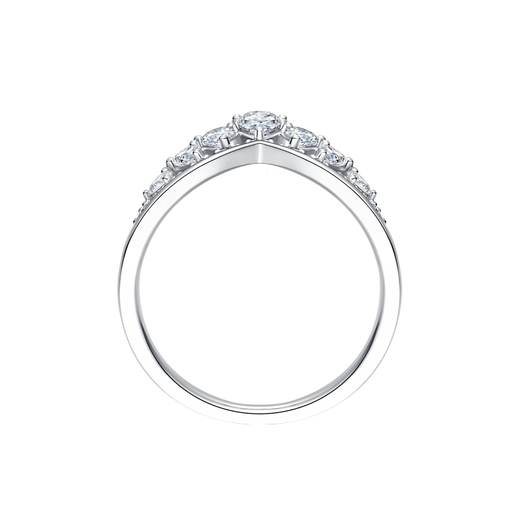 DR Lucky Water Drop Ring Couple Women's Ring K Gold/Platinum OURDAY Series Anniversary Ring Engagement Diamond Ring Diamond Wedding 60th Anniversary - Lucky Water Drop QW0240 Platinum