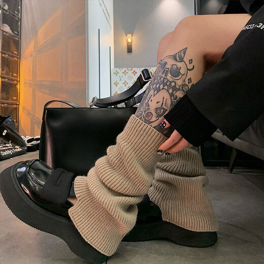 Childlike Autumn and Winter Korean Style Lazy Style Pile Socks Stacked Warm and Versatile Sock Covers Soft Waxy Leg Covers Internet Celebrity Design Women's Socks New Linen Irregular Shaped Sock Covers (High Quality Version)