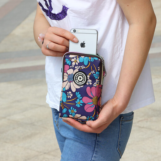 Ye Yu is suitable for 2 zipper mobile phone bag, shoulder bag, crossbody bag, arm bag, women's casual small bag, large capacity, mobile phone, money, keys, sports, black #2 zipper