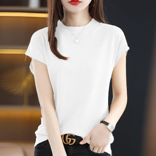 Fangluyu 200 Jin [Jin equals 0.5 kg] can wear ice silk sweater for women T-shirt short-sleeved Korean style bat sleeve summer thin ins fashion top white 9922 ice silk one size S suggestion 75-95 Jin [Jin equals 0.5 kg]