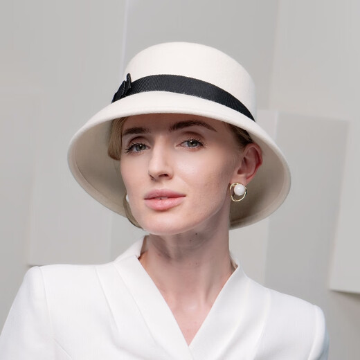 EEEE new autumn and winter elegant wool hat, elegant and versatile British hat, winter fashion women's hat, white adjustable