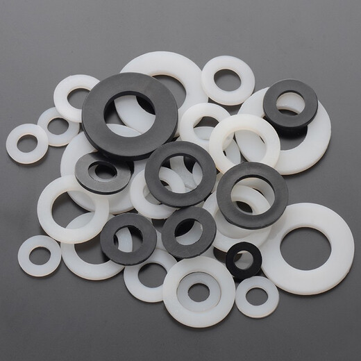 JINGGONG GB97 Nylon Washer Nylon Gasket Plastic Gasket Washer Insulating Washer Gasket Nylon Flat Washer 20% Off White M4*9*1 (200 pieces)
