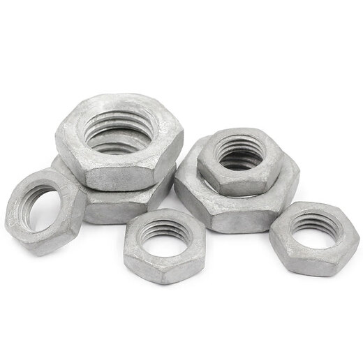 Hot-dip galvanized thin nut hot-dip galvanized flat nut GB6172 hexagonal flat female thin female screw cap M16 [10 pieces]