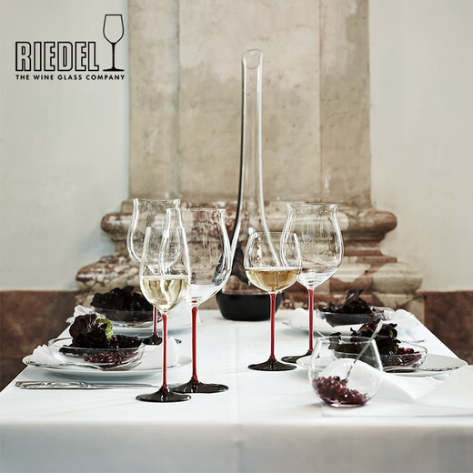 Liduo Riedel Austriaco Tada de lazo rojo Borgoña Copa de regalo de vino tinto Class Crystal Copa de alto valor Regalo de boda 2 cajas de regalo 1050ml
