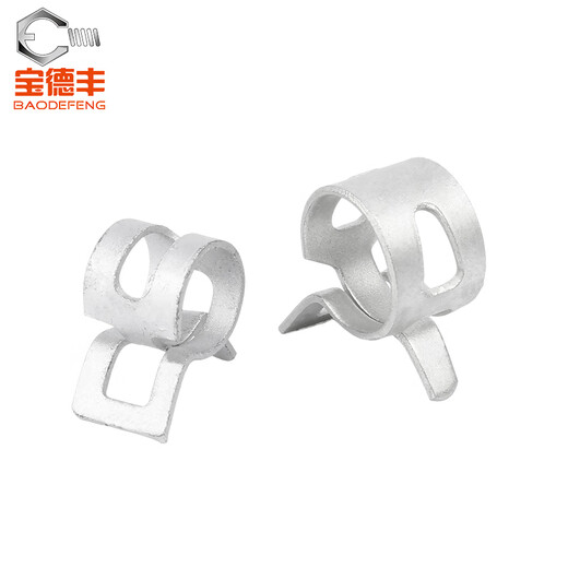 Baode Fengda Cro Elastic Clamp Stahlgürtel Hoop Federstahl Klemme Wasserrohröl Hoop 65 Manganstahl Klemme Q673 Rohrklemme M6.5x6x0.6 [50 Stück]