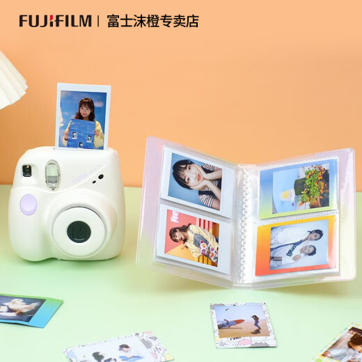 Fuji (FUJIFILM) instax instant mini7+ student model one-time imaging point-and-shoot camera for male and female students package includes photo paper white package three [standard + 10 pieces of photo paper + upgraded practical gift pack C]