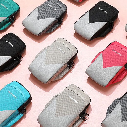 Mobile phone arm bag running bag arm cover equipment men and women sports arm bag wrist arm cover wrist bag with arm bag mobile phone arm bag one cherry blossom pink