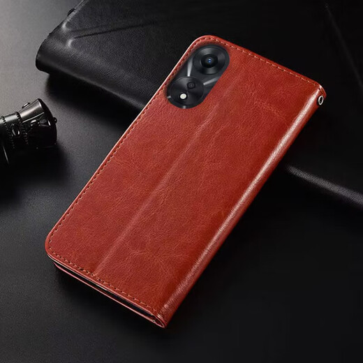Peno Oppoa58 Schutzhülle PHJ110 Mobiltelefon Hülle A58X Lederhülle Flip-Fill 5G Vollbezüchte Soft Case Anti-Fall-Fall-Fall-Fall Supportable Herren- und Damen-Hülle Oppoa58/A58X Universal [Close Wallet] Black