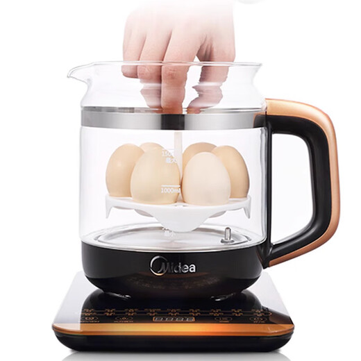 Midea health kettle, electric kettle, multifunctional kettle, decoction kettle, glass kettle, 1.5L tea kettle, make an appointment WGE1703b, come with a filter and egg holder, 1.5L