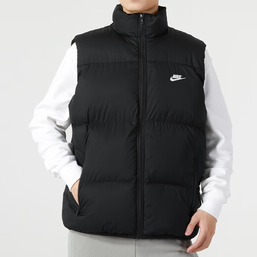 耐克棉服背心男装 2023秋冬新款户外跑步运动服防风保暖休闲马甲外套 FB7374-010 S