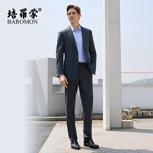 Peromon wool mulberry silk - the same style in the mall, high-end semi-linen lining, light luxury wool suit, men's suit suit