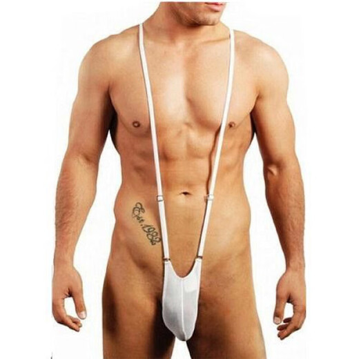 Herrenunterwäsche Schnalle Silky Suspender Tanga Herren Bündelung T-Turer u konvexes Design Gay Thong 0 Blau (BD) Männer-einzelne Größe