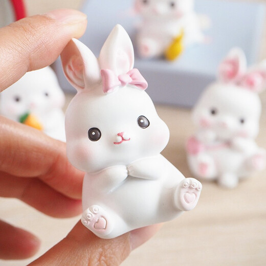 Jouer à la lutte contre le lapin Ornements d'anniversaire cadeau femme de travail de coeur pratique de bureau