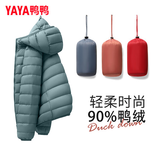 鸭鸭佟丽娅同款轻薄羽绒羽绒服女新款短款修身城市轻户外秋冬外套KXM 米白色 L
