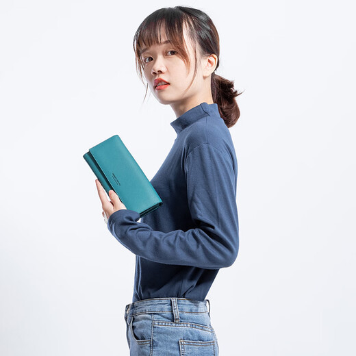 
Scarecrow card bag yellow wallet lucky versatile 2022 new women's long clutch simple fashionable wallet women yellow spot arrived