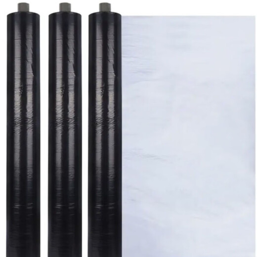 Silver and black two-color mulch film, new material, thickened insect-proof reflective mulch film, weeding film, thermal insulation agricultural mulch film, silver black 5Jin Jin equals 0.5kg 1.2 wire thick 0.6m wide 260m long