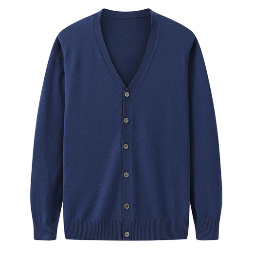 Chunzhu shopping mall same style 100% sheep wool V-neck wool sweater for young and middle-aged people knitted cardigan coat wool Su Yunlan L 110CM