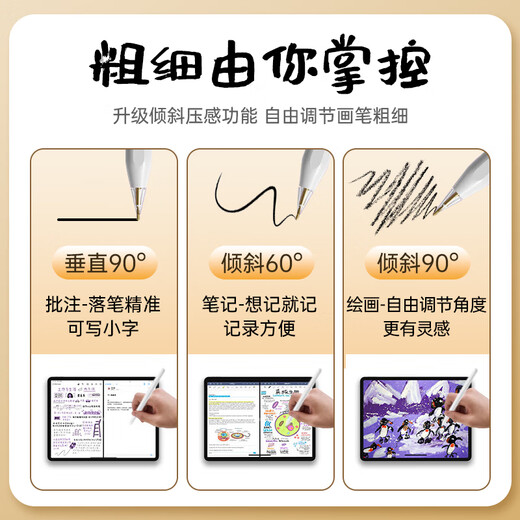 KOVOL【美国】1：1精细打造丨适用Apple Pencil一 二代专用替换笔尖苹果ipad笔笔头手写触控笔配件4个装