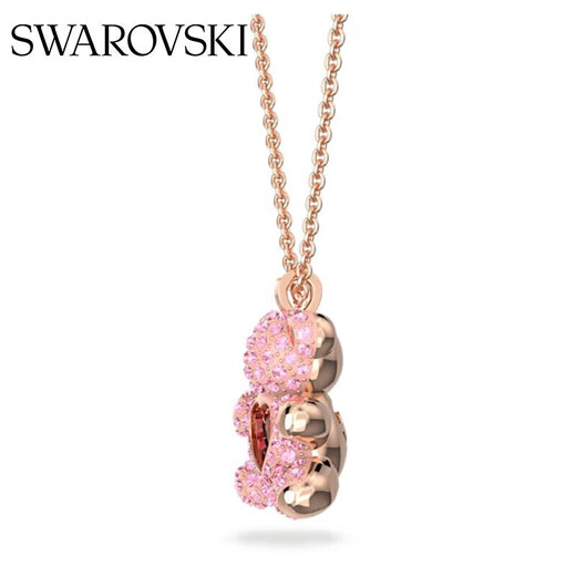 Swarovski (SWAROVSKI) TEDDY Pink Teddy Bear Necklace for Girlfriend Birthday Gift for Women 5642976