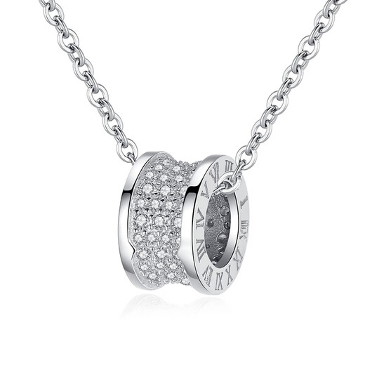 DL 1998 Fat Donglai same style pt950 platinum necklace for men and women 2025 new PT950 couple necklace a pair of small waist Eternal Heart Black Ceramic + Necklace