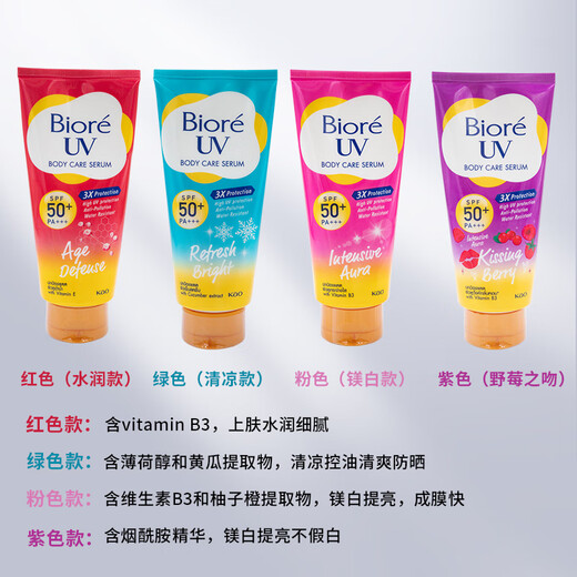 Birou Sunscreen Thailand Version Original importierter Körpergesichtsmilch für Männer und Frauen Studenten erfrischende und feuchtigkeitsspendende Isolation Ultraviolett SPF50+150 ml [verbesserte Version] Pink